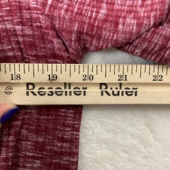 Bobeau Collection Long Cardigan Sweater Women Small Red USA Made Ribbed - Picture 5 of 8